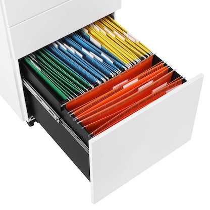 Artikelbild 13 für SONGMICS Rollcontainer weiß 3 Auszüge 39,0 x 52,0 x 60,0 cm, Artikelnummer 262077
