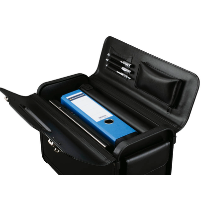 Artikelbild 3 für Alassio Pilotenkoffer GENOVA Lederimitat schwarz 46,0 x 20,5 x 35,0 cm, Artikelnummer 143305