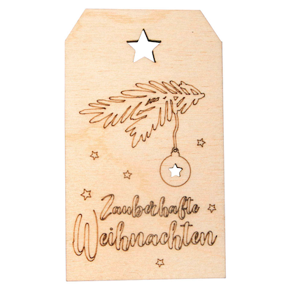 Artikelbild für Rayher Geschenkanhänger natur Holz 