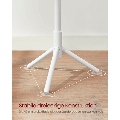 Artikelbild 4 für VASAGLE Kleiderständer RCR04WT weiß Holz 8 Haken 47,0 x 175,0 cm, Artikelnummer 262566