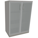 Artikelbild 1 für fm Aktenschrank Sidney, 4260267328965 lichtgrau, Acrylglas satiniert 2 Fachböden 80,0 x 44,2 x 113,3 cm, Artikelnummer 371973