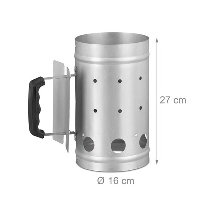 Artikelbild 6 für relaxdays Anzündkamin silber 16,0 cm, Artikelnummer 448573