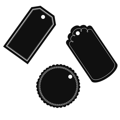 Artikelbild 2 für folia Geschenkanhänger schwarz Tafelfolien Anhänger inkl. Specksteinstift Ø 5,5 cm, 6 St., Artikelnummer 963126