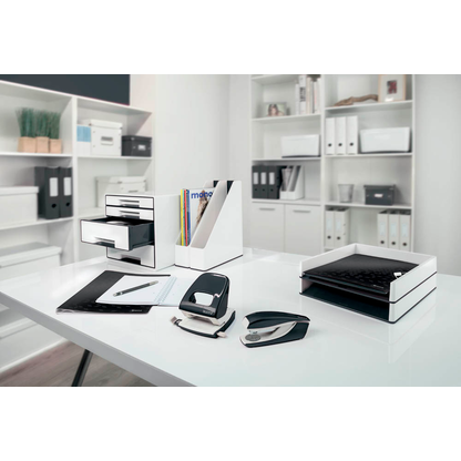 Artikelbild 11 für LEITZ Stehsammler WOW Duo Colour 53621095 perlweiß/schwarz Kunststoff, DIN A4, 1 St., Artikelnummer 502939