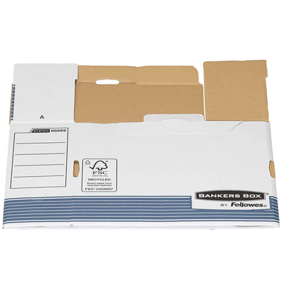 Artikelbild 10 für Bankers Box Archivboxen Bankers Box weiß/blau 10,8 x 26,5 x 32,7 cm, 10 St., Artikelnummer 693259