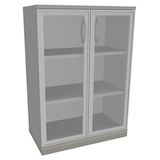 Artikelbild 1 für fm Aktenschrank Sidney, 4260267329016 lichtgrau, Acrylglas klar 2 Fachböden 80,0 x 44,2 x 113,3 cm, Artikelnummer 371983