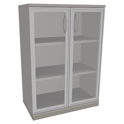 Artikelbild für fm Aktenschrank Sidney, 4260267329016 lichtgrau, Acrylglas klar 2 Fachböden 80,0 x 44,2 x 113,3 cm, Artikelnummer 371983