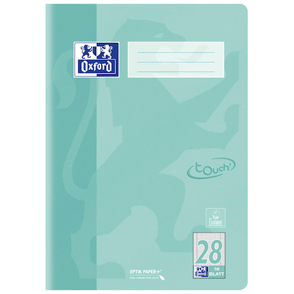 Artikelbild für OXFORD Schulheft TOUCH Lineatur 28 kariert DIN A4 mit Rand, 16 Blatt, 1 St., Artikelnummer 591889