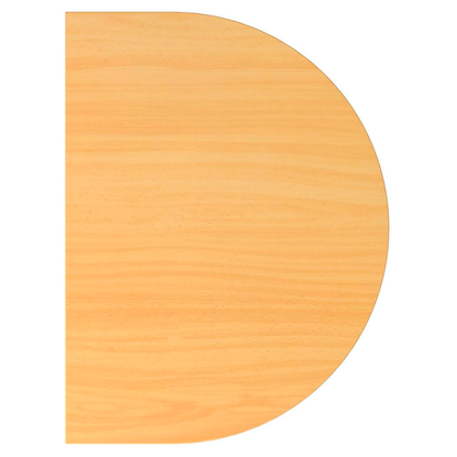 Artikelbild für HAMMERBACHER Anbautisch höhenverstellbar Haziender buche, silber halbrund 60,0 x 80,0 x 65,5 - 82,5 cm, Artikelnummer 632428