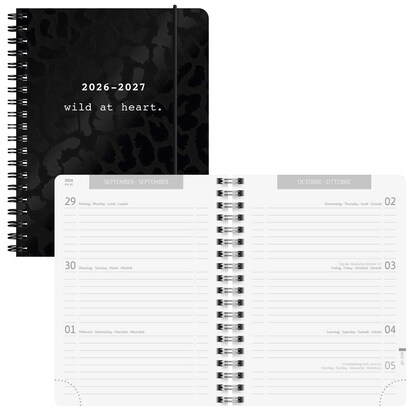 Artikelbild für BRUNNEN Schülerkalender Wild at Heart 2026/2027 schwarz, 1 St., Artikelnummer 805038