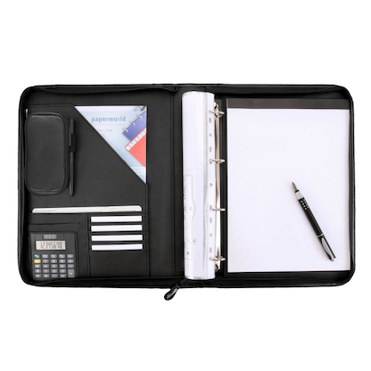 Artikelbild 3 für Alassio Ringbuchmappe REGGIO Lederimitat DIN A4 schwarz, Artikelnummer 599209