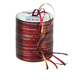 Artikelbild 1 für PRÄSENT Geschenkband Raffia glänzend rot/gold 3,0 mm x 50,0 m, Artikelnummer 945022