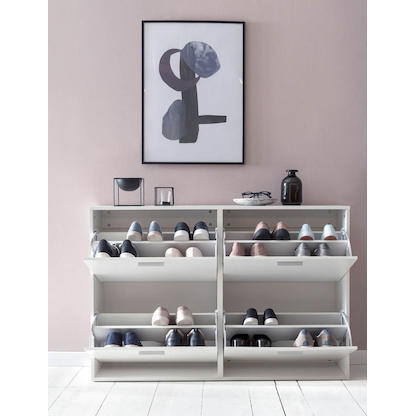 Artikelbild 4 für WOHNLING Schuhschrank, WL5.829 weiß 4 Fachböden 120,0 x 24,0 x 81,0 cm, Artikelnummer 908733