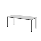 Artikelbild 1 für HAMMERBACHER HS19 höhenverstellbarer Schreibtisch lichtgrau rechteckig, 4-Fuß-Gestell grau 180,0 x 80,0 cm, Artikelnummer 101039
