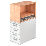 Artikelbild 1 für HAMMERBACHER Container-Aufsatz nussbaum 42,8 x 80,0 x 53,0 cm, 1 St., Artikelnummer 500583