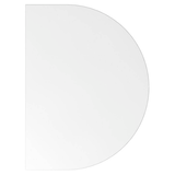 Artikelbild 1 für HAMMERBACHER Anbautisch höhenverstellbar Haziender weiß, silber halbrund 60,0 x 80,0 x 65,5 - 82,5 cm, Artikelnummer 632450