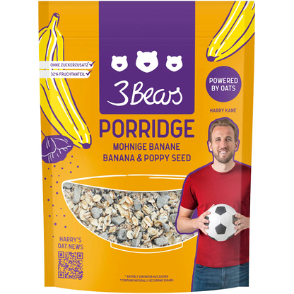 Artikelbild für 3Bears Porridge - Mohnige Banane 400,0 g, 1 St., Artikelnummer 518979