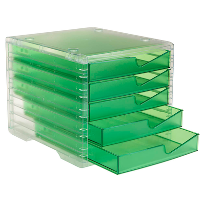 Artikelbild 2 für styro Schubladenbox styroswingbox light gecko 275-8430.25124, DIN A4 mit 5 Schubladen, 1 St., Artikelnummer 821864