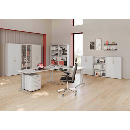 Artikelbild 4 für HAMMERBACHER Aktenregal Basic 4000 lichtgrau 80,0 x 33,0 x 188,0 cm, 1 St., Artikelnummer 861849