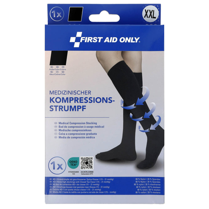 Artikelbild für FIRST AID ONLY® Kompressionsstrümpfe, geschlossene Spitze schwarz Größe XXL 1 St., Artikelnummer 511762