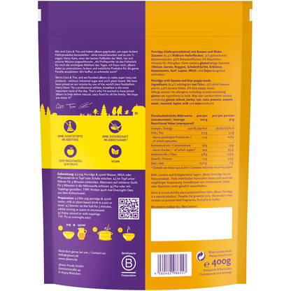 Artikelbild 2 für 3Bears Porridge - Mohnige Banane 400,0 g, 1 St., Artikelnummer 518979