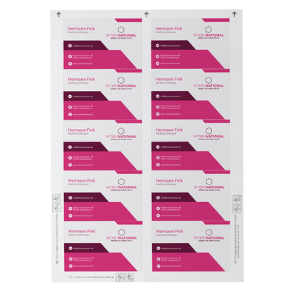 Artikelbild 8 für office discount Visitenkarten matt weiß 175 g/qm, 250 St., Artikelnummer 570432