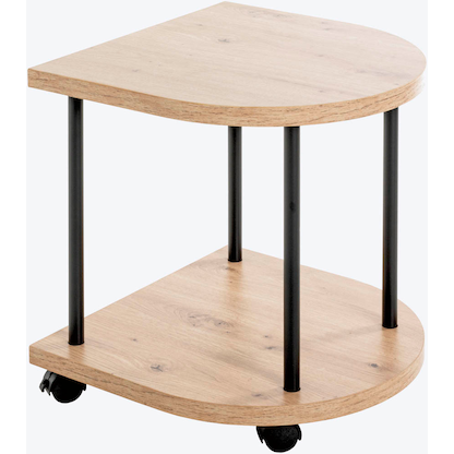 Artikelbild für HAKU Möbel Beistelltisch halbrund MDF-Platte eiche 40,0 x 40,0 x 45,0 cm, 1 St., Artikelnummer 200467