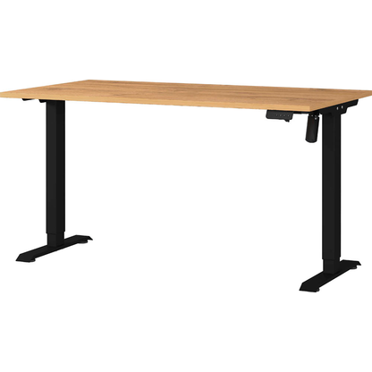 Artikelbild für GERMANIA Profi 3.0 höhenverstellbarer Schreibtisch grandson-eiche rechteckig, T-Fuß-Gestell schwarz 140,0 x 80,0 cm, Artikelnummer 386353
