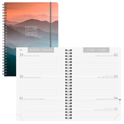 Artikelbild für BRUNNEN Schülerkalender Sunset 2026/2027 mehrfarbig: blau, orange, 1 St., Artikelnummer 804896