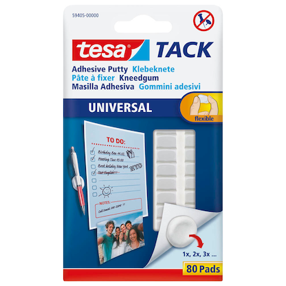Artikelbild für tesa TACK UNIVERSAL Klebeknete, 1,0 x 0,8 cm, 80 St., Artikelnummer 332010