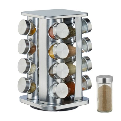 Artikelbild für relaxdays Gewürzkarussell silber, 1 Set, Artikelnummer 361557