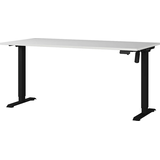Artikelbild 1 für GERMANIA Profi 3.0 höhenverstellbarer Schreibtisch lichtgrau rechteckig, T-Fuß-Gestell schwarz 160,0 x 80,0 cm, Artikelnummer 386369