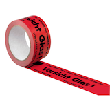 Artikelbild 1 für SUPRA Warnklebeband Vorsicht Glas! rot/schwarz 50,0 mm x 66,0 m 1 Rolle, Artikelnummer 660795