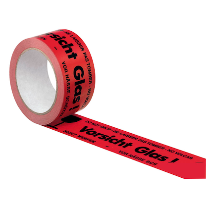 Artikelbild für SUPRA Warnklebeband Vorsicht Glas! rot/schwarz 50,0 mm x 66,0 m 1 Rolle, Artikelnummer 660795