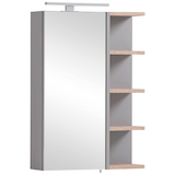 Artikelbild 1 für MÖBELPARTNER Spiegelschrank Lugo 157387 platingrau, wildeiche 49,7 x 16,0 x 74,4 cm, Artikelnummer 323609