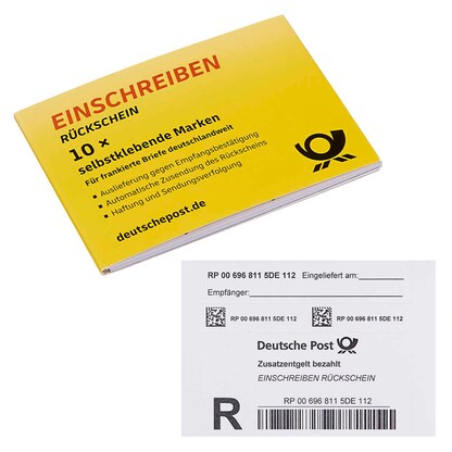 Artikelbild für Deutsche Post 4,85 € Einschreibenmarken 