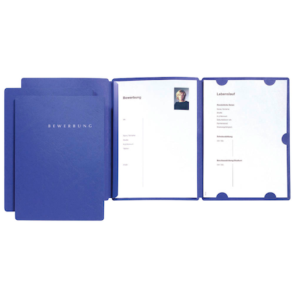 Artikelbild für PAGNA Bewerbungsmappen Select DIN A4 blau, 3 St., Artikelnummer 216275