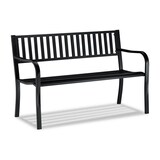Artikelbild 1 für relaxdays Gartenbank 10026117_0 schwarz Metall 127,5 cm, Artikelnummer 767933