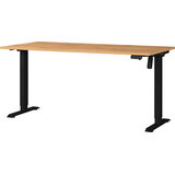 Artikelbild 1 für GERMANIA Profi 3.0 höhenverstellbarer Schreibtisch grandson-eiche rechteckig, T-Fuß-Gestell schwarz 160,0 x 80,0 cm, Artikelnummer 386456