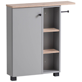 Artikelbild 1 für MÖBELPARTNER Badschrank Lugo 157452 platingrau, wildeiche 70,7 x 17,0 x 76,8 cm, Artikelnummer 323729