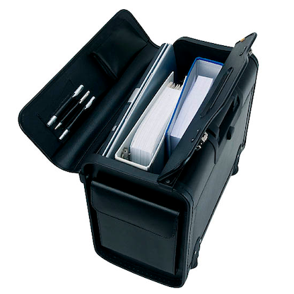 Artikelbild 2 für Alassio Pilotenkoffer SILVANA Lederimitat schwarz 48,0 x 23,0 x 39,5 cm, Artikelnummer 143313