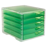 Artikelbild 1 für styro Schubladenbox styroswingbox light gecko 275-8430.25124, DIN A4 mit 5 Schubladen, 1 St., Artikelnummer 821864