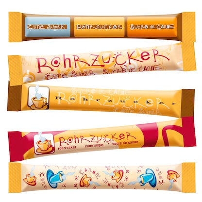 Artikelbild 3 für HELLMA Rohrohrzucker-Sticks, 50 x 4,0 g, Artikelnummer 240087