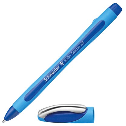 Artikelbild 2 für Schneider Kugelschreiber Slider Memo hellblau/dunkelblau, Schreibfarbe: blau, 10 St., Artikelnummer 389825