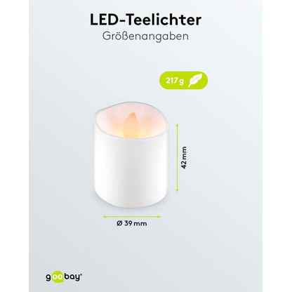 Artikelbild 5 für goobay LED-Teelichter weiß, 6 St., Artikelnummer 725436