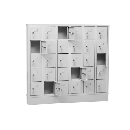 Artikelbild für Gürkan Schließfachschrank lichtgrau 111956, 30 Schließfächer 119,0 x 15,0 x 110,0 cm, Artikelnummer 561098