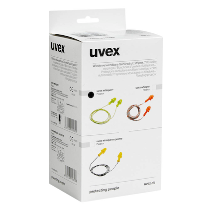 Artikelbild 3 für uvex whisper+ mit Kordel Ohrstöpsel 27 dB Kunststoff, 50 Paar, Artikelnummer 621504