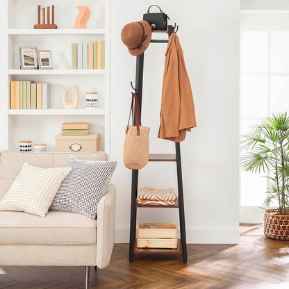 Artikelbild 5 für VASAGLE Kleiderständer LCR80X braun Metall 8 Haken 43,0 x 180,0 cm, Artikelnummer 262578