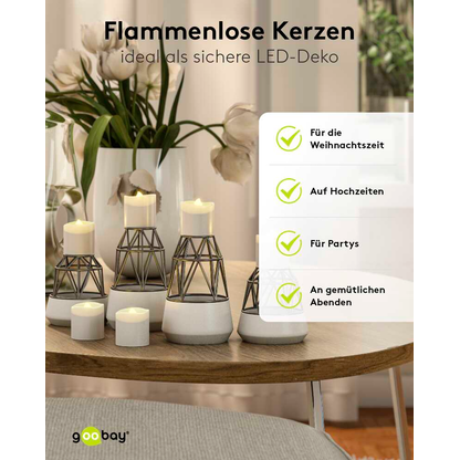Artikelbild 2 für goobay LED-Teelichter weiß, 6 St., Artikelnummer 725436