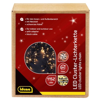 Artikelbild 3 für Idena 1152er LED Lichterkette schwarz 28,0 m, 1 St., Artikelnummer 676397